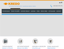 Tablet Screenshot of kredo-regaly.cz